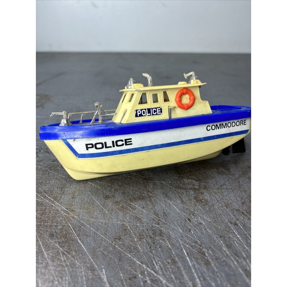 LUCKY Hong‎ Kong Plastic Speed Boat Police Commodore For Parts Vintage